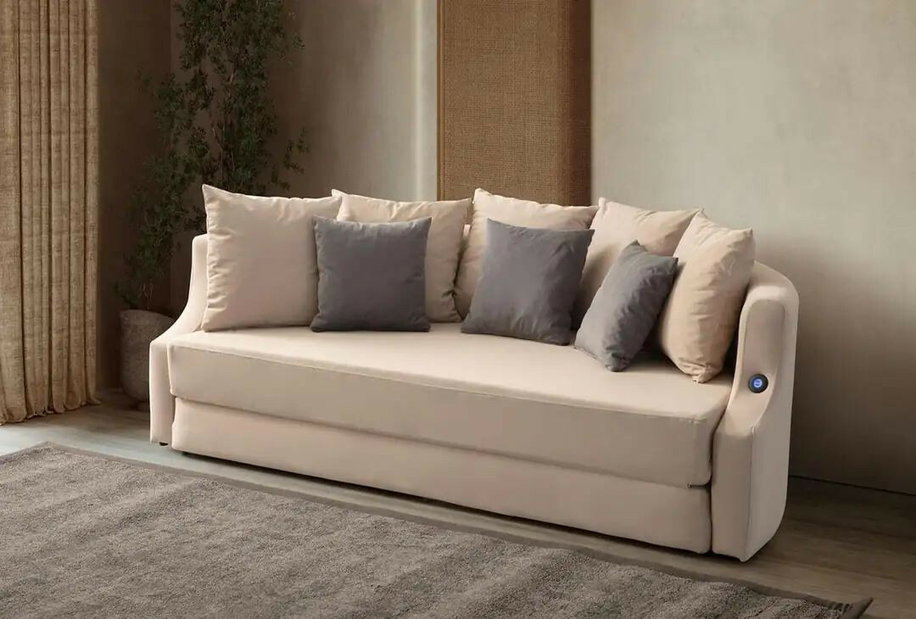 Kauč ​​na razvlačenje Lettio (krem)