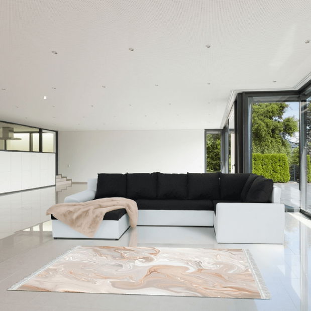 Szőnyeg 120 X 180 Cm Renox Typ 2 (Bézs + Krém + Fehér) 