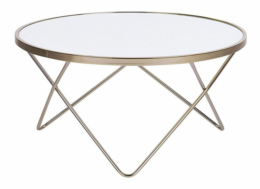Konferenčný stolík Meredith (bielazlatý) 