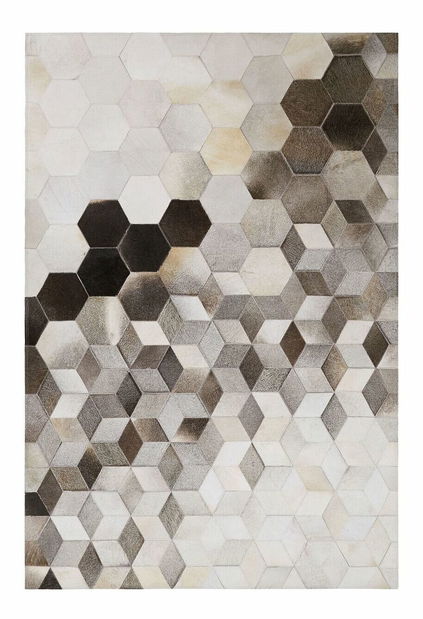 Koberec 160 x 230 cm SESSA (krémová + hnedá)