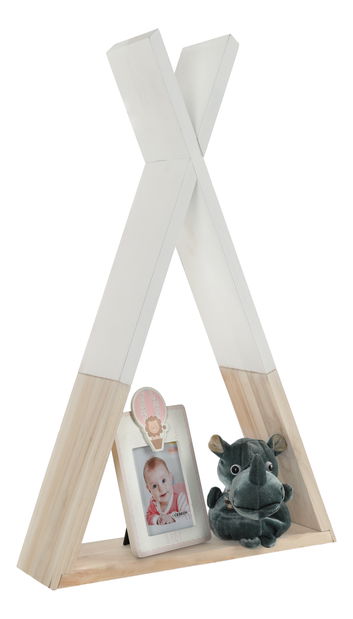 Raft pentru copii Cinderella (alb + natural)