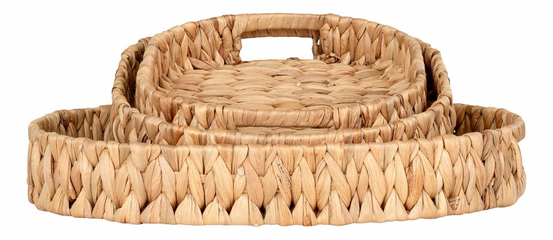 Set 3 ks podnosov Evinora (prírodná)