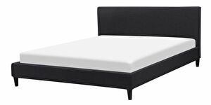Franciaágy 160 cm FUTTI (ágyráccsal) (fekete)