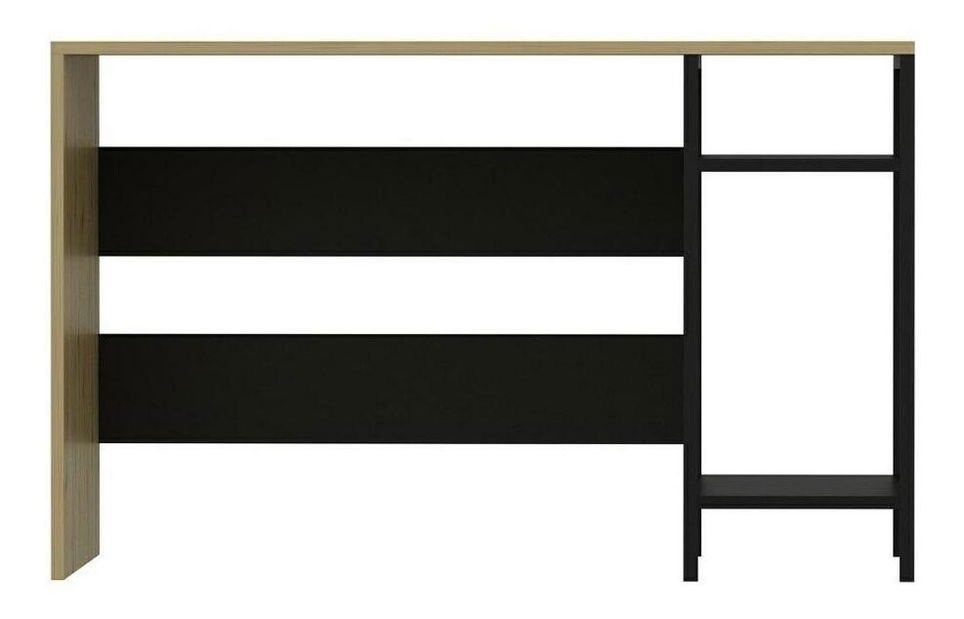 PC stolík Vivube (čierna + dub) 