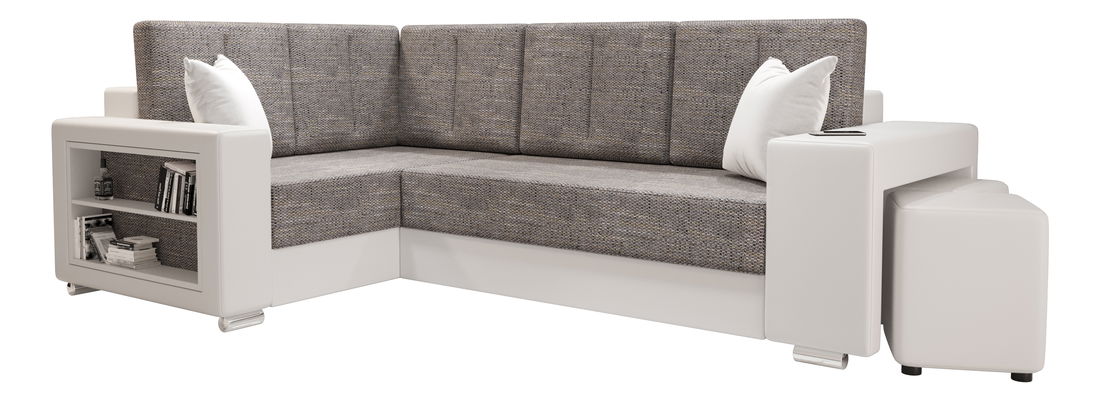 Kutna garnitura Lush (siva + bijela) (L)