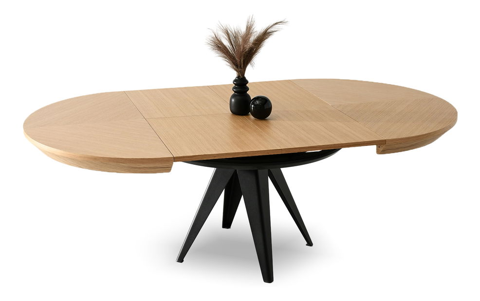 Masă sufragerie Mostrado (stejar + negru)