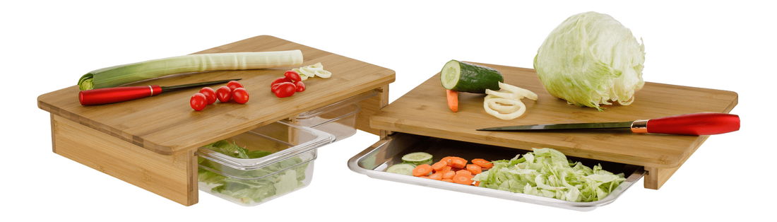 Daska za rezanje s ladicama Tarosh 2 (bambus)