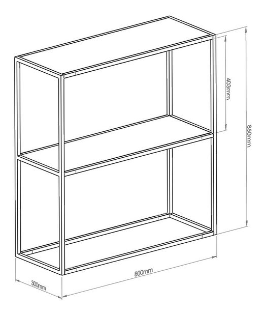 Konzolasztal Andy (fekete)