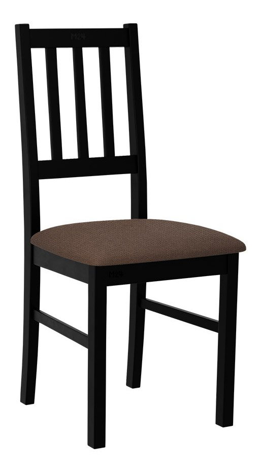 Jedálenská stolička Dalam IV (čierna + hnedá) 