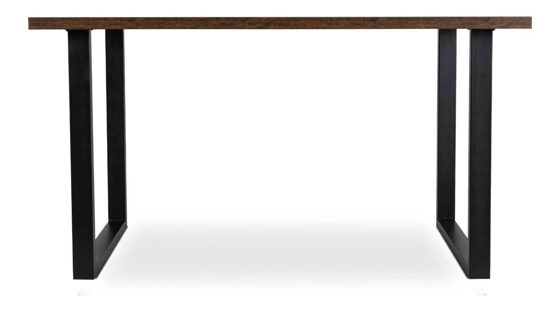 Masă sufragerie Varon (stejar rustic + negru) (pentru 6 persoane)