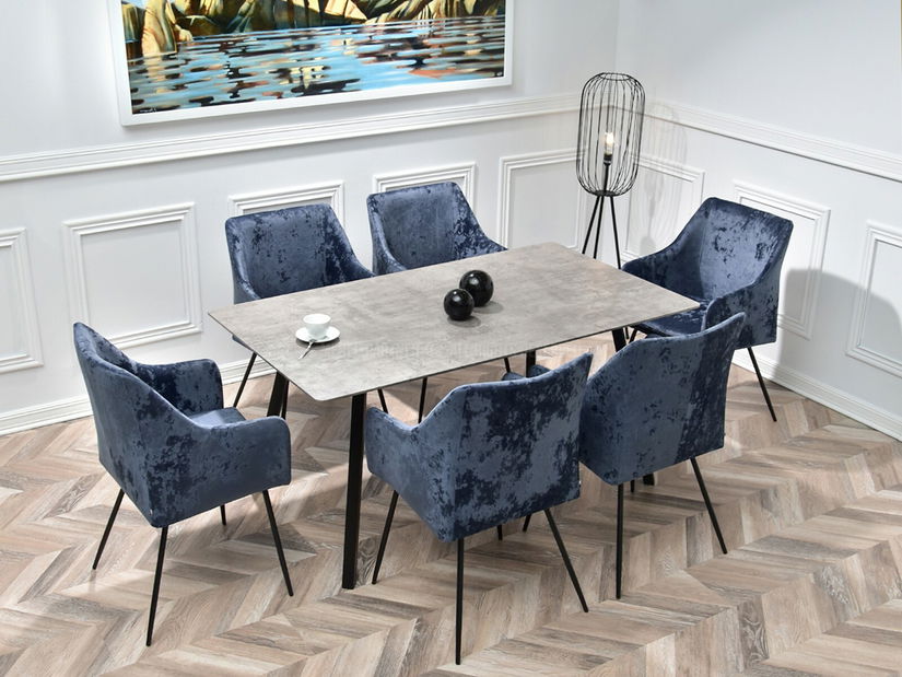 Jedálenská stolička Duplica (sivá + zlatá)