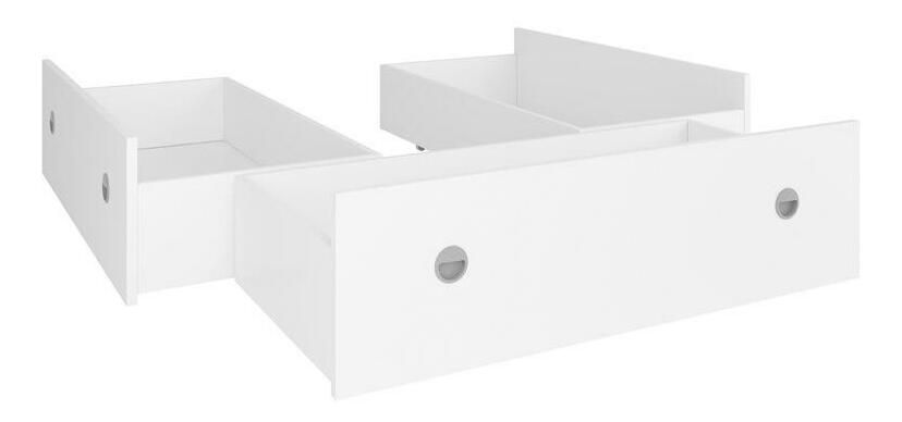 Ladice ispod kreveta Nepo Plus 140 cm (bijela) (3 kom.)