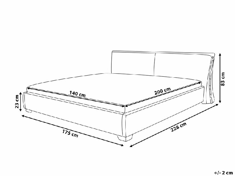 Franciaágy 140 cm PARNAS (ágyráccsal) (arany)