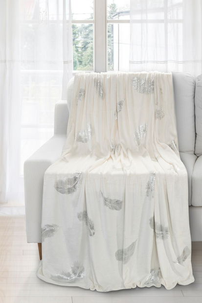 Deka 170x210cm Livia (krémová + metalická)