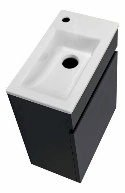 Kúpeľňová skrinka Fitti (antracit) (so zrkadlom)