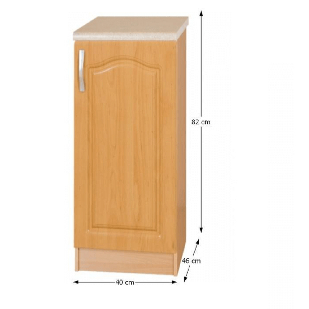 Dulap inferior de bucătărie Leite MDF klasik S40/P Arin (D)