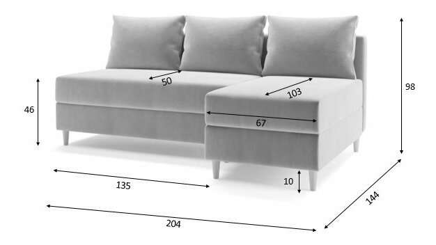 Colțar Vlada (D) (gri)