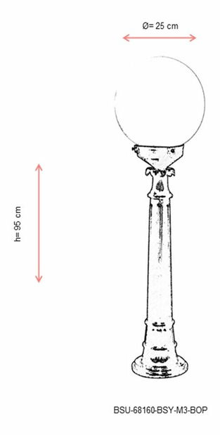 Vanjska podna svjetiljka Dhruv (crna + bijela)