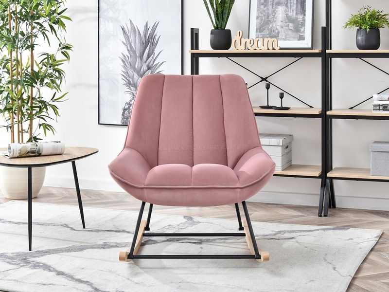 Fotoliu Bertie (roz + fag negru)