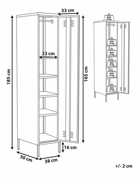 Policová skriňa FAROM (zelená)