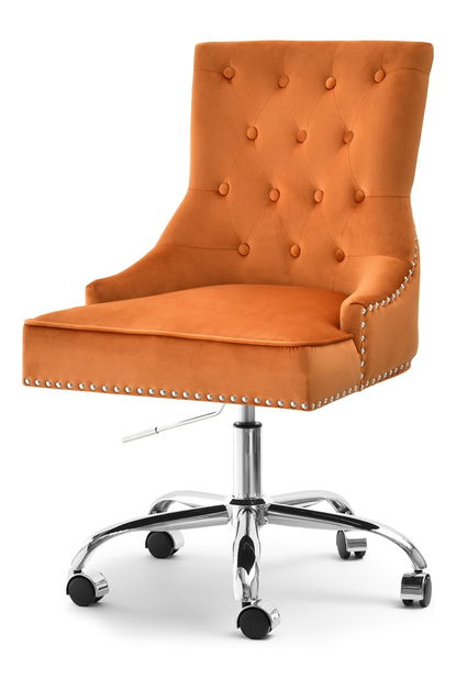 Stolička Sonia (oranžová + chrómová)