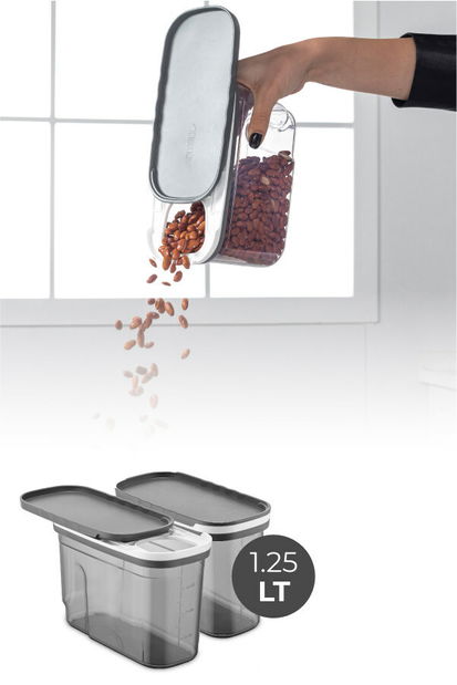 Set recipiente alimente (2 buc.) Berto 12 (antracit)