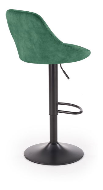 Barová stolička Henrietta (tmavozelená + čierna)