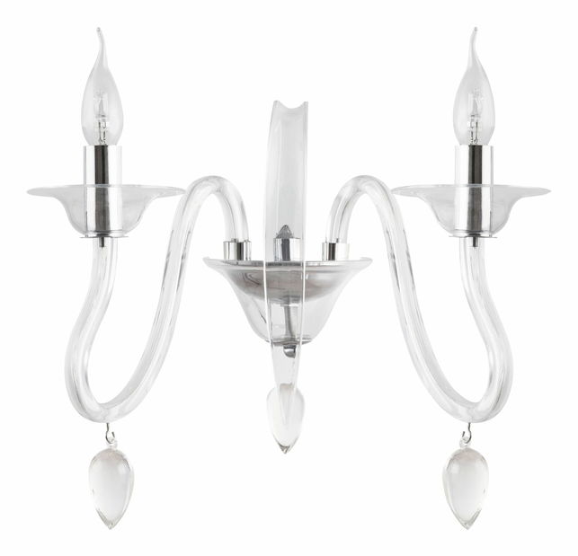 Nástenné svietidlo Madeleine 7049 (priehľadná + chrómová)