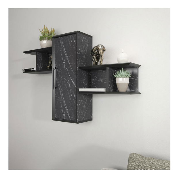 Sistem de rafturi Olidella (negru) 