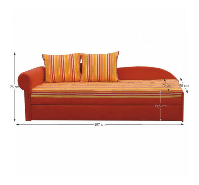 Sofa Alloa D BA14 narančasta (L) 