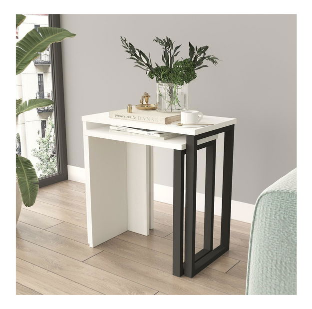 Set stolića za kavu (2 kom.) Nimelo 3 (bijela)