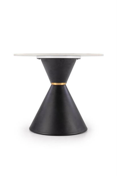 Konferenčný stolík Gorro S (biely mramor + čierna)