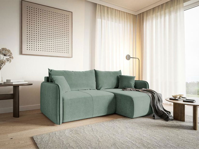 Kutna garnitura Mamma (morsko zelena + crna) (D)