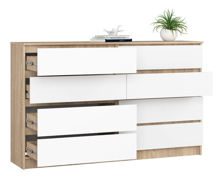 Comodă Koa IV (stejar sonoma + alb)