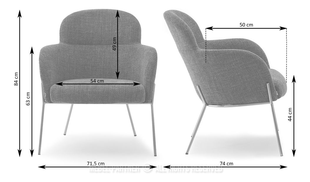 Fotelja Baggie F (zelena + zlatna)