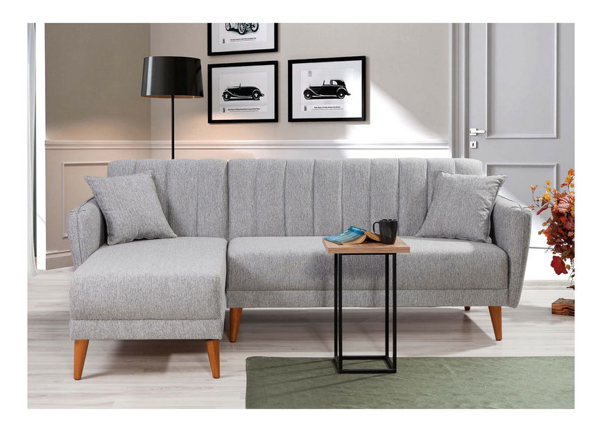 Rohová sedacia súprava Adrie (L) (Sivá)