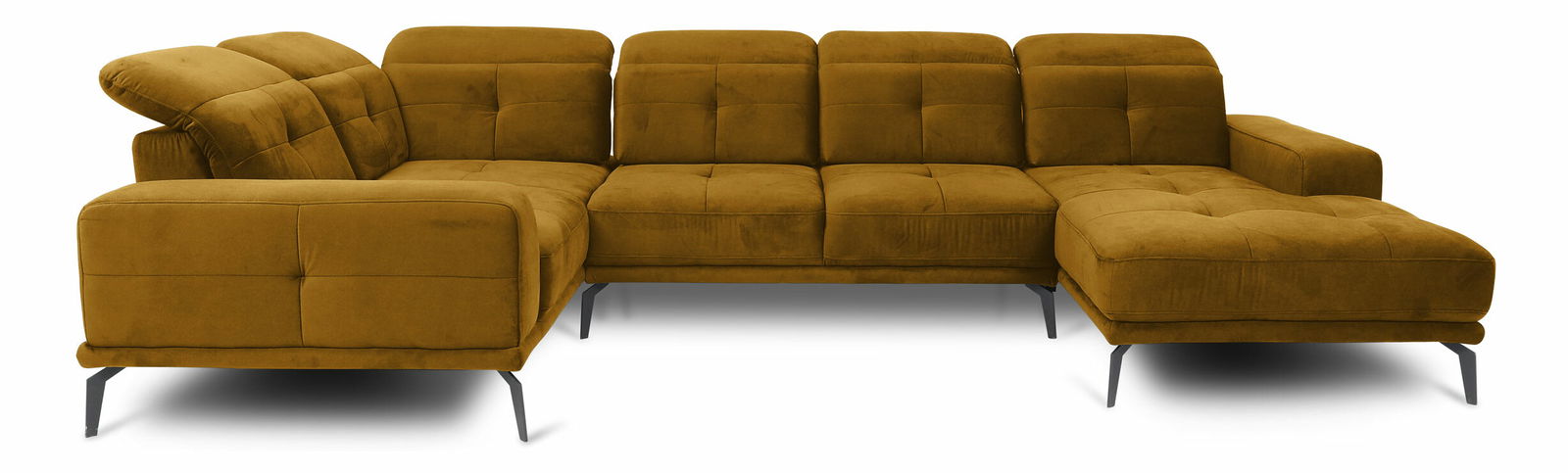 U alakú sarokkanapé Nicolette (mustár) (B)