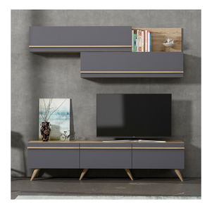 Nappali fal Amstel (antracit + dió)