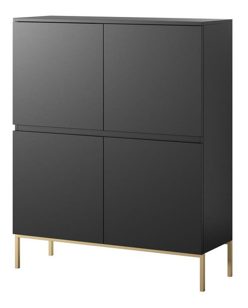 Dulap Bennasi B1 (negru + auriu)