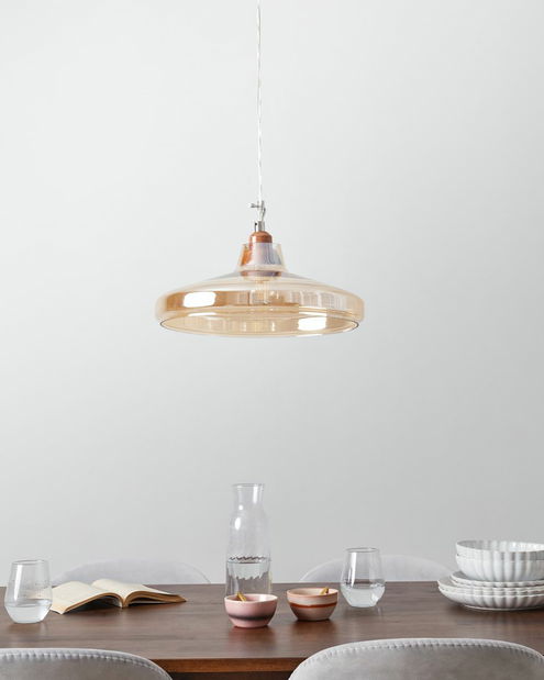 Závesná lampa Analia (priehľadná)