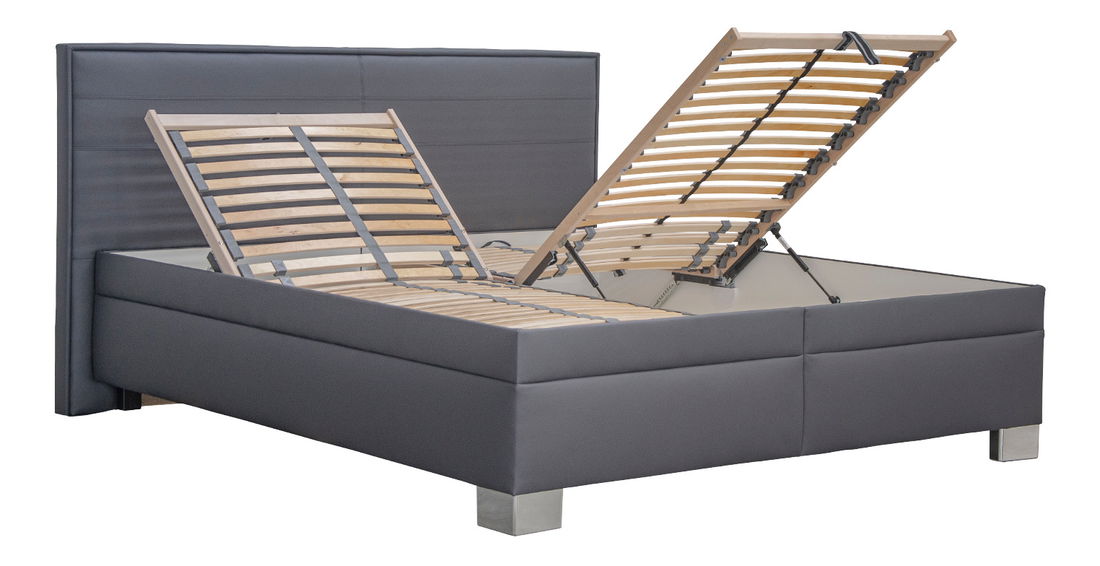 Manželská posteľ 180 cm Blanár Grand (sivá) (s roštom)