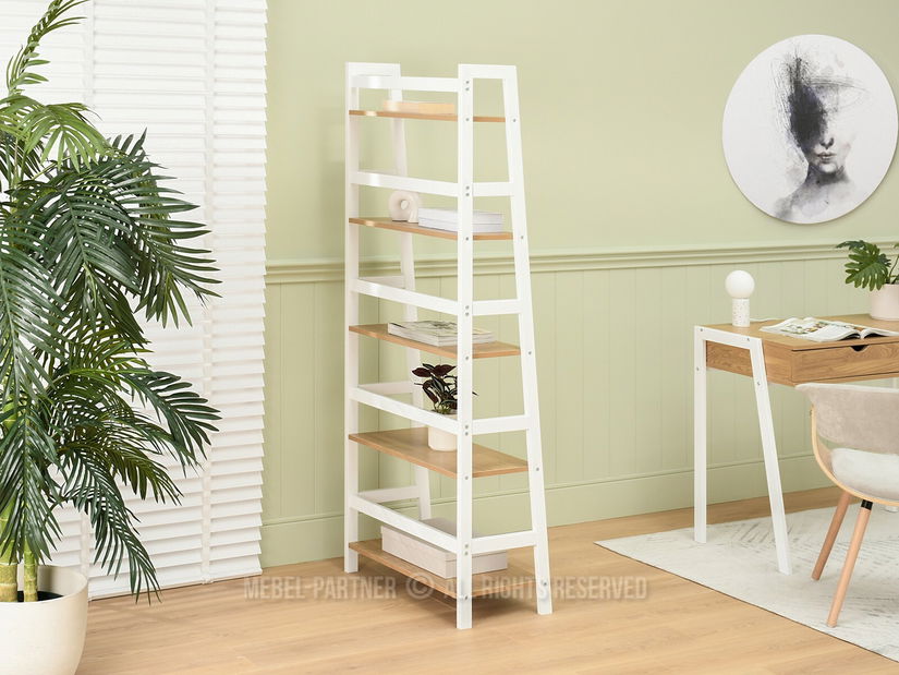 Regál Topaz (tölgy + fehér)