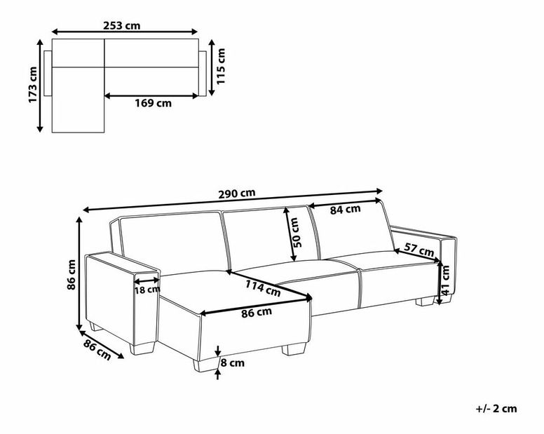 Colțar Ripon (gri deschis) (S) 