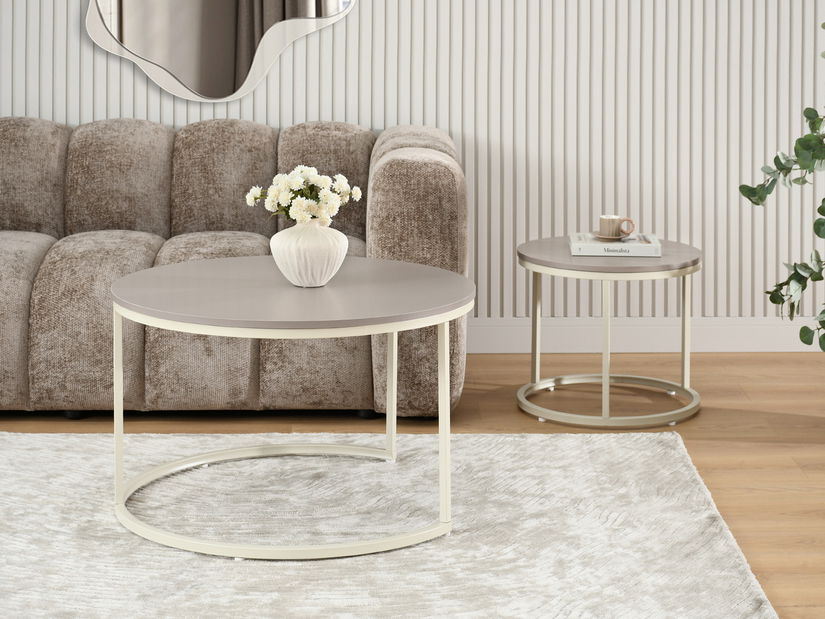 Konferenčný stolík Krael (béžová + krémová)