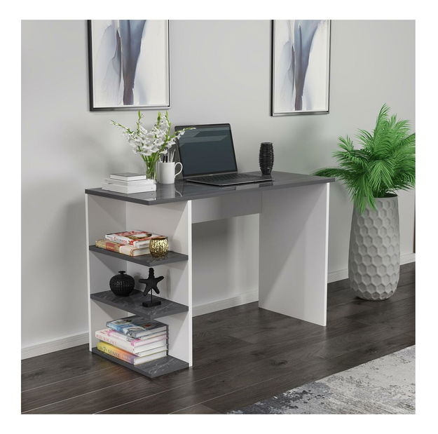 PC stolík Satono (čierna + biela) 