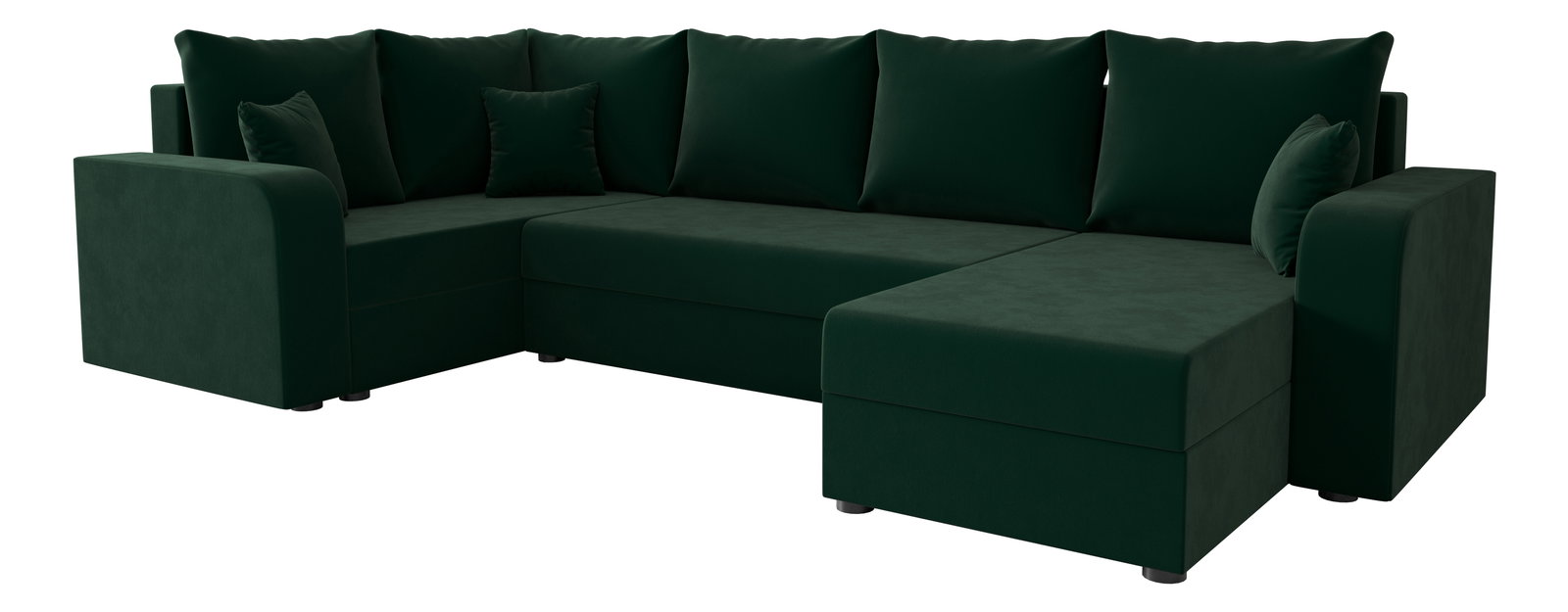 Kutna garnitura u obliku slova U Harmony Long (tamnozelena) (L)