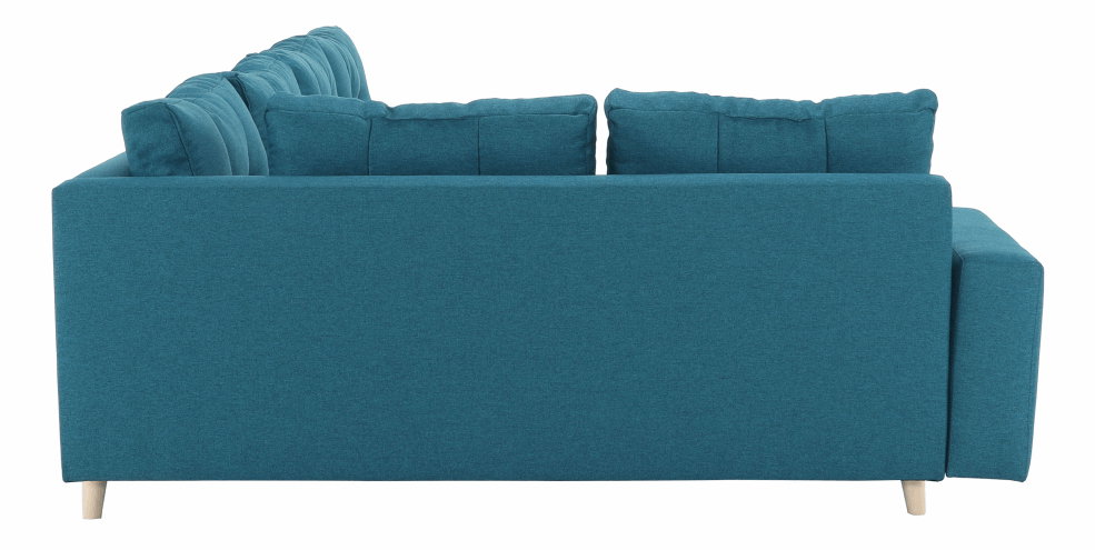 Sedacia súprava v tvare U Vellin (tyrkysová) (L)