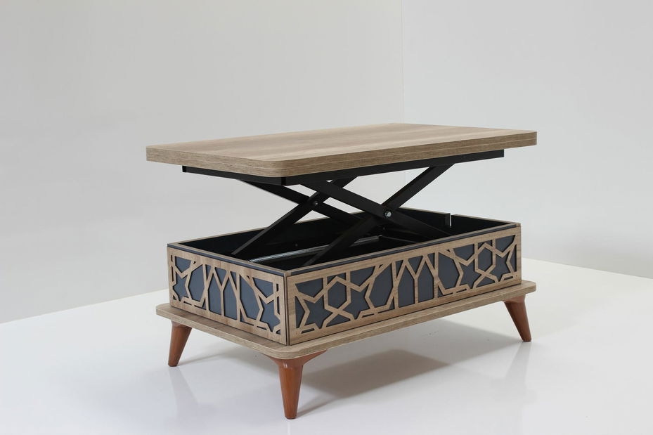 Konferenčný stolík Adie (prírodná + modrá)