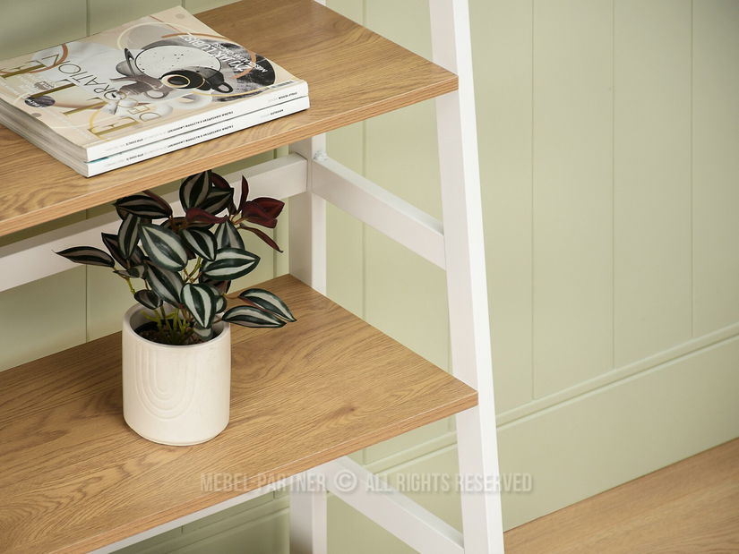 Regál Topaz (tölgy + fehér)