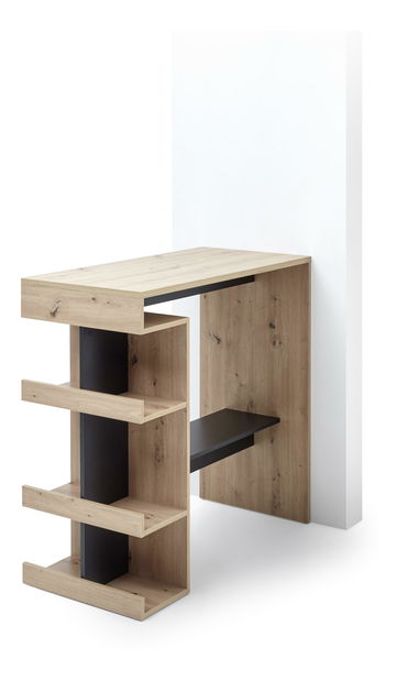 Barový stolík Strega (dub artisan + čierna)